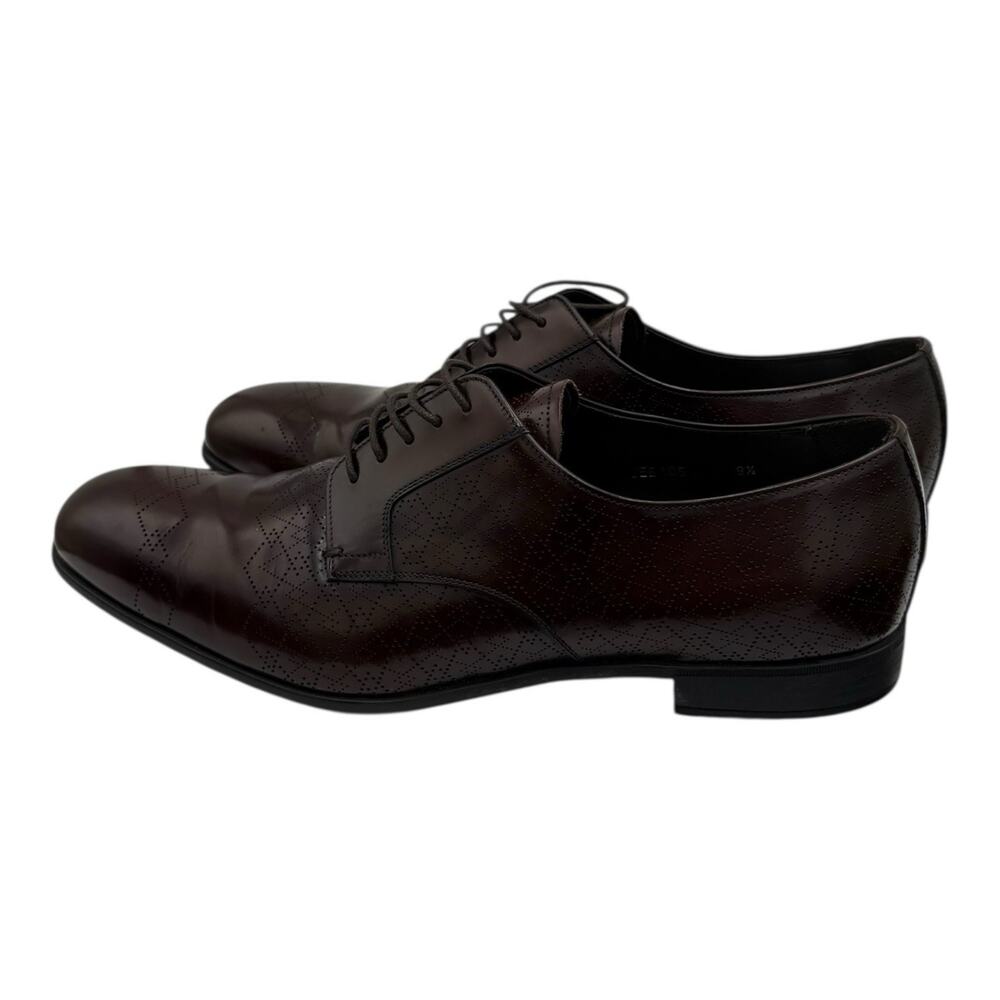 PRADA Men's Brown Leather Lace Up Oxford Dress Shoe 8.5 UK / 9.5 US EE w/box - Picture 6 of 15